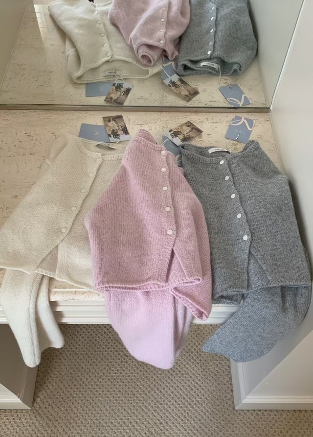 (即納) mellounge  / Baby crop cardigan