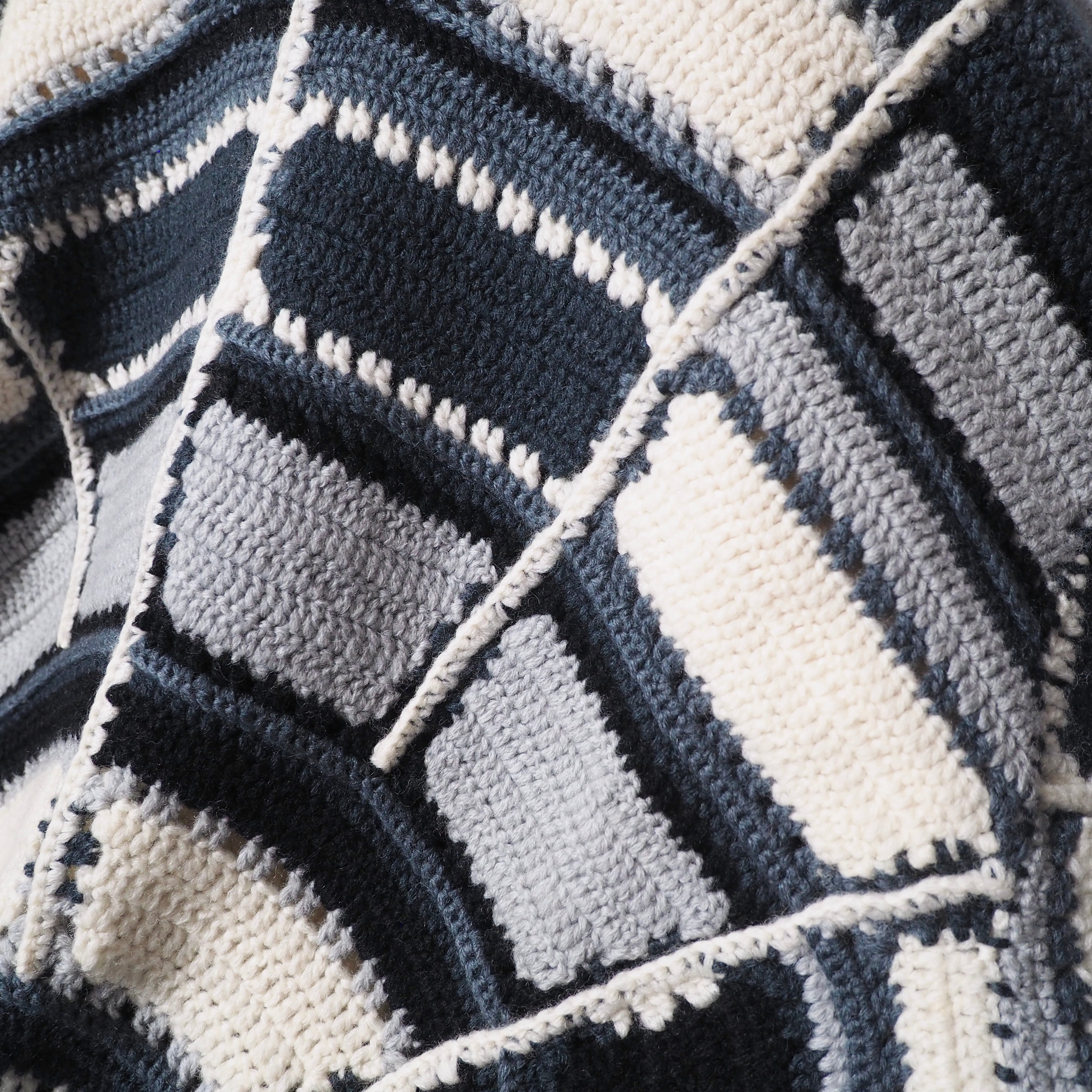 1990s " GIOVANUOMO " Spider web pattern vintage loose hand knit