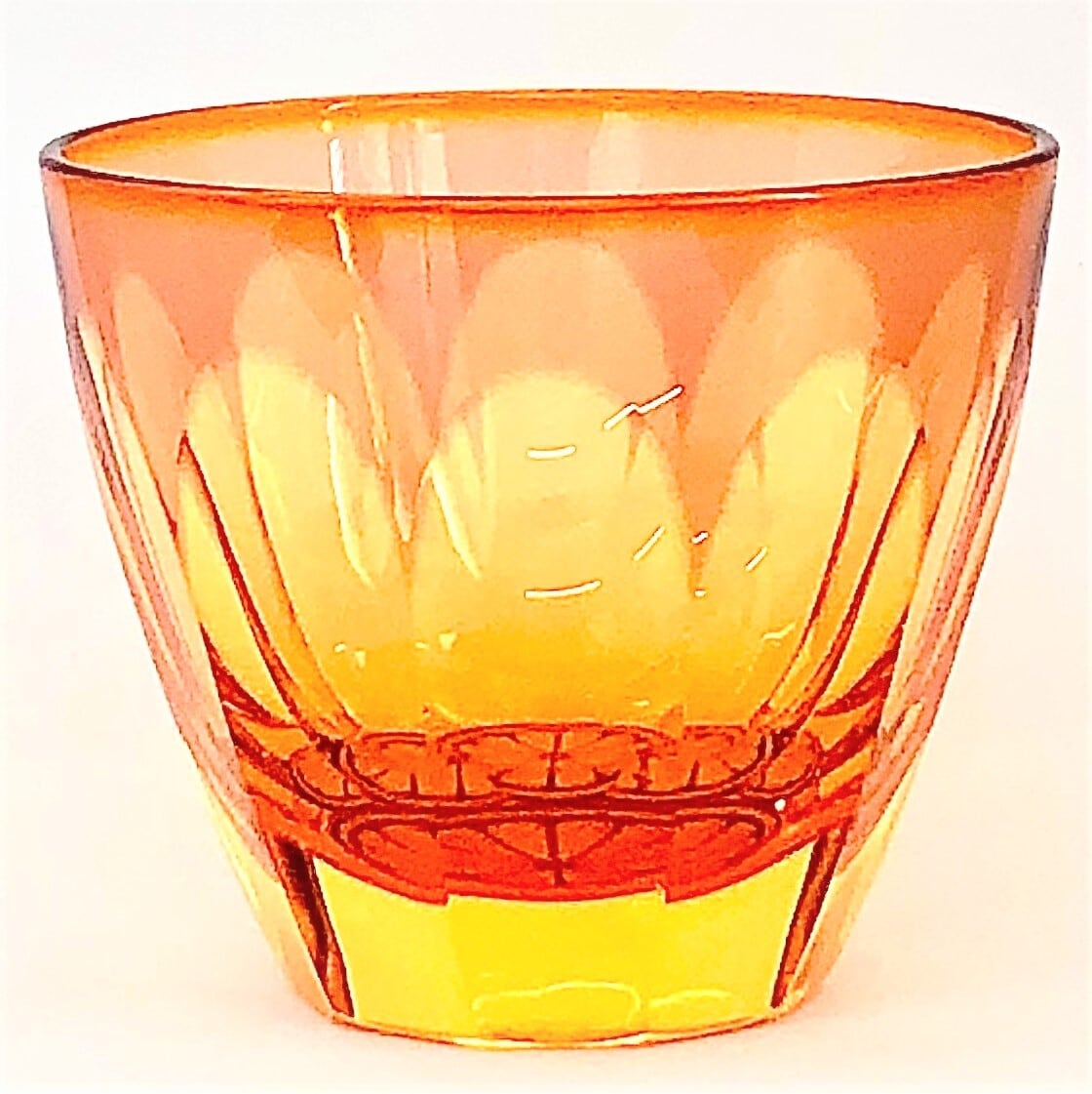 切子　金赤　ぐい呑　一個 切子 金赤 ぐい呑 一個 江戸切子 ぐい呑み | 漣 | 金赤 | 山田