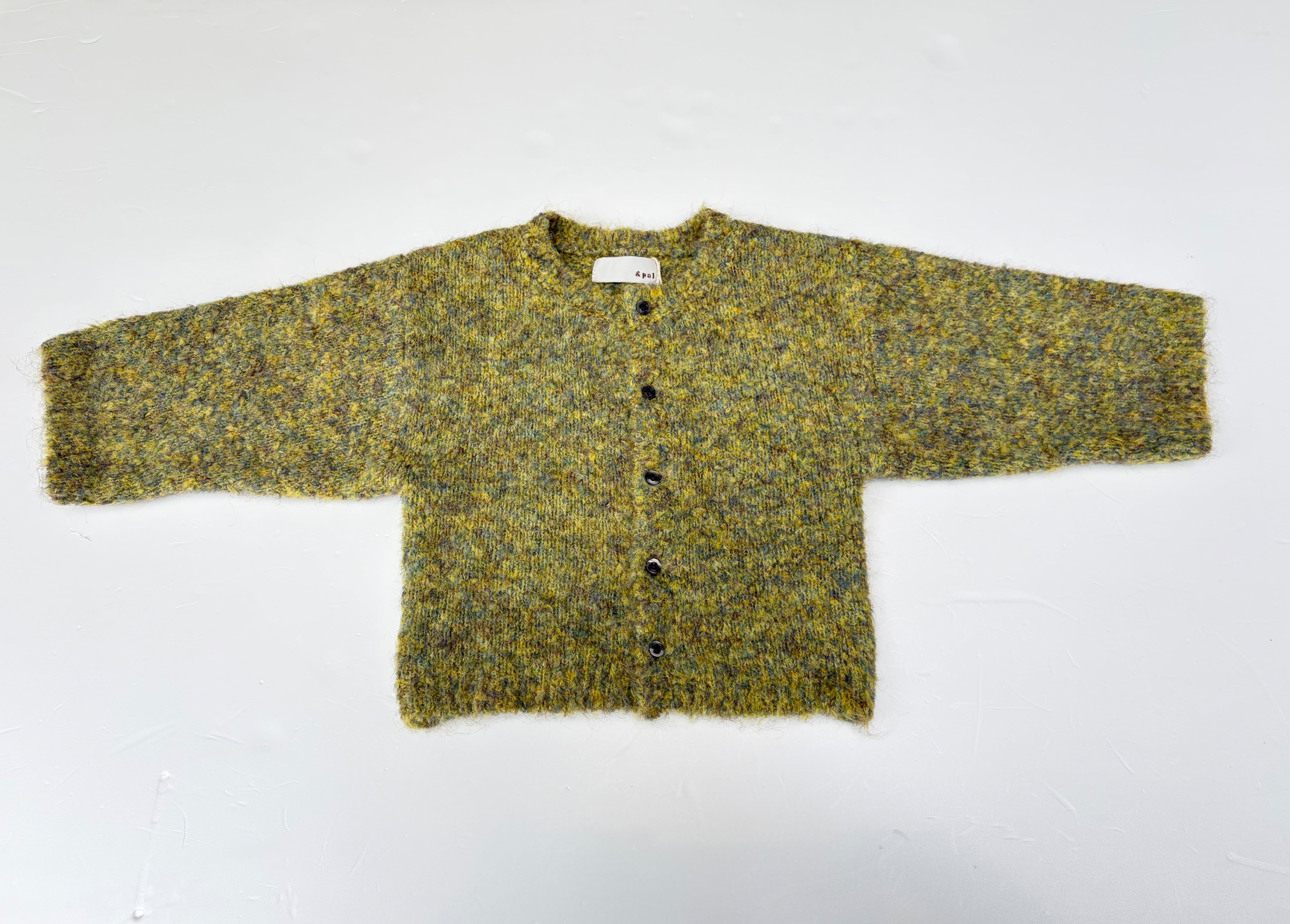 【26AW】&PAL(アンドパル)カールニットカーディガン マスタード(S/M/L/XL)