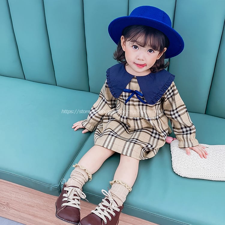 [ウィードマップ] ベビー服 ワンピース 半袖 長袖 チェック柄 花柄 子供服