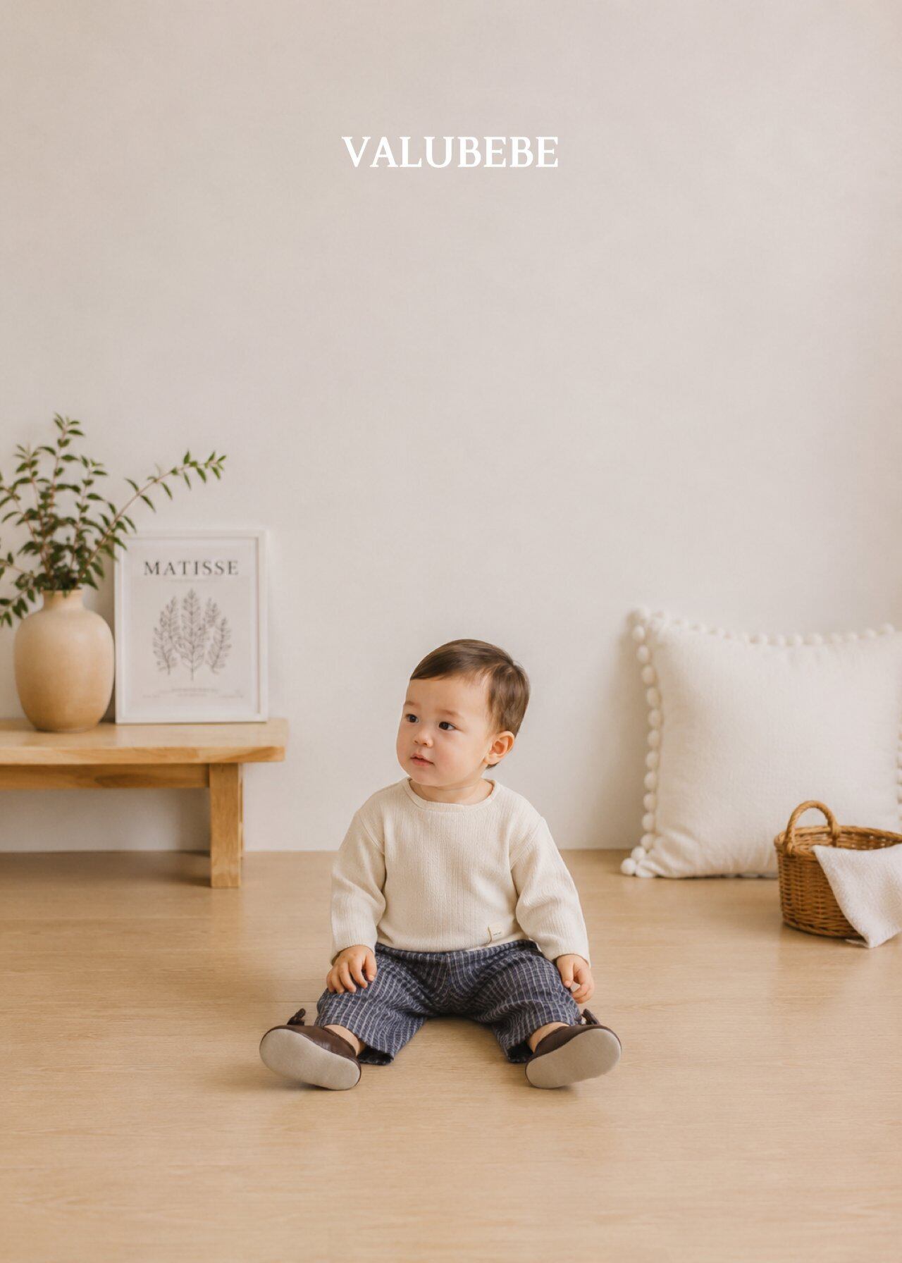 送料無料【予約】/ チェックボタンチノパンツ / valubebe