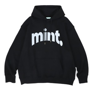 logo pullover hoodie. [black]