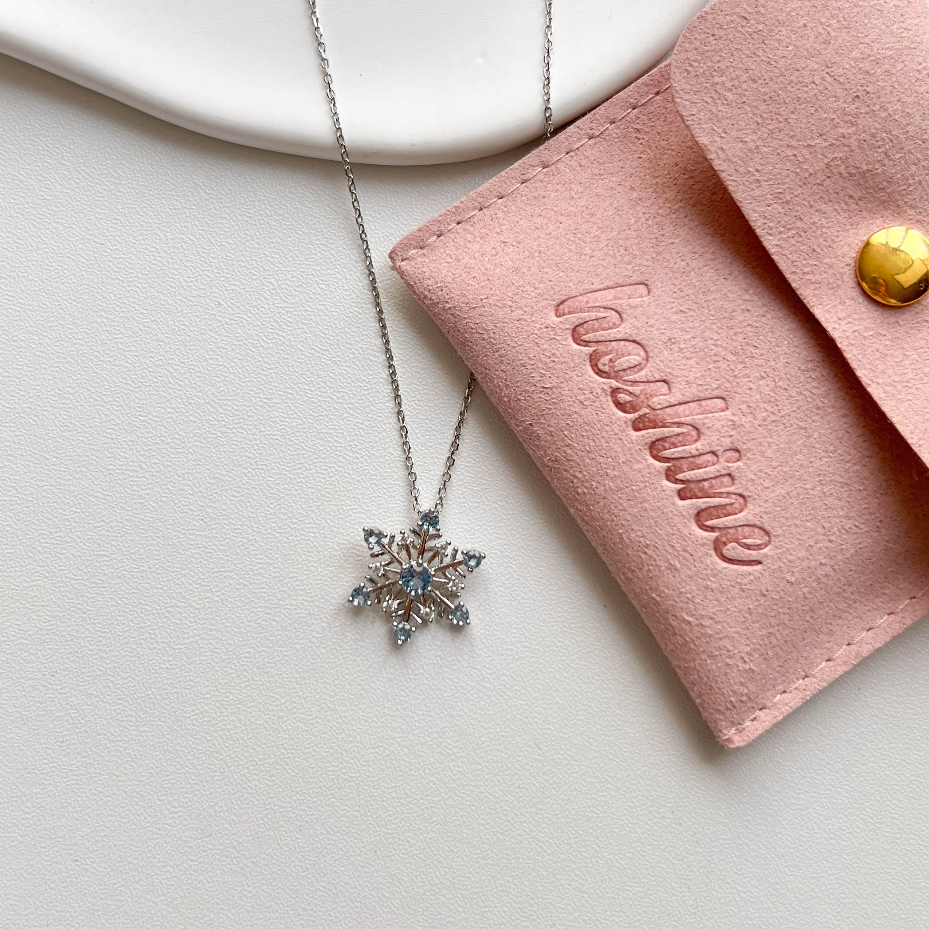 S925シルバー スノーフレークネックレス