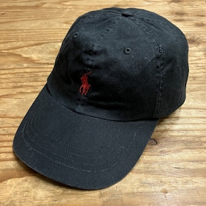 RALPH LAUREN PONY LOGO CAP BLACK