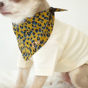 Sankakuストール　blue leopard