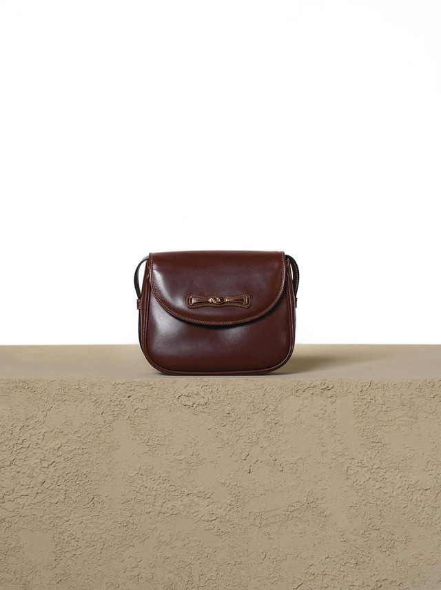 CELINE セリーヌ ブラウン ホースビット金具 ショルダーバッグ