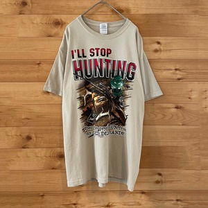 【GILDAN】ビッグプリント ハンティング Tシャツ M（メンズ L相当） アメリカ古着