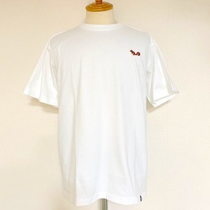 Squirrel Embroidery T-shirts　White / Brown