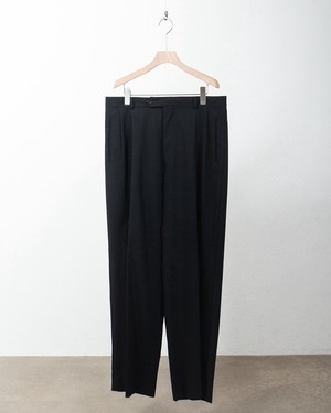"MANI" baggy silhouette wool tuck slacks / Made In ITALY / COLOR:BLACK