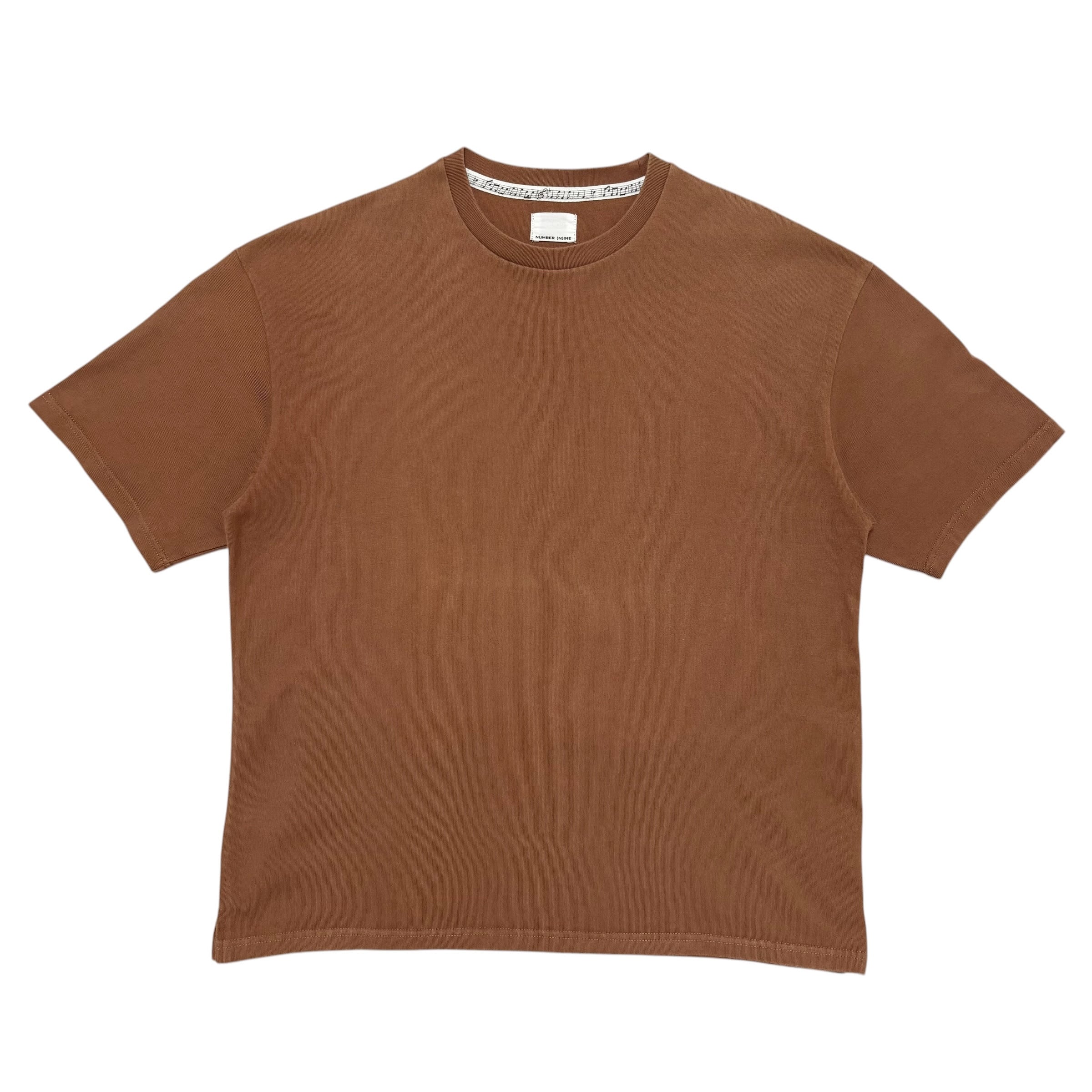 古着 ナンバーナイン NUMBER (N)INE 半袖 無地 Tシャツ クリーニング済み クルーネック 音符 メンズ サイズ2 実寸L相当