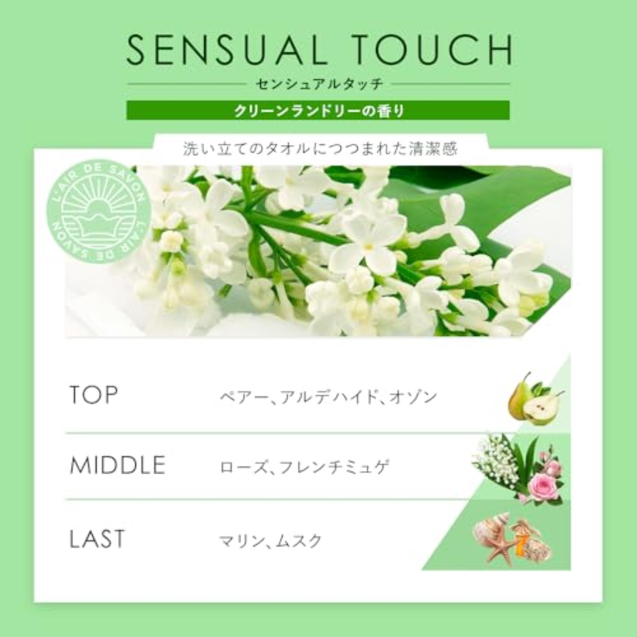 L'air De SAVON(レールデュサボン) レールデュサボン オードトワレ センシュアルタッチ 8ml 香水 トライアル 持ち運び アトマイザー