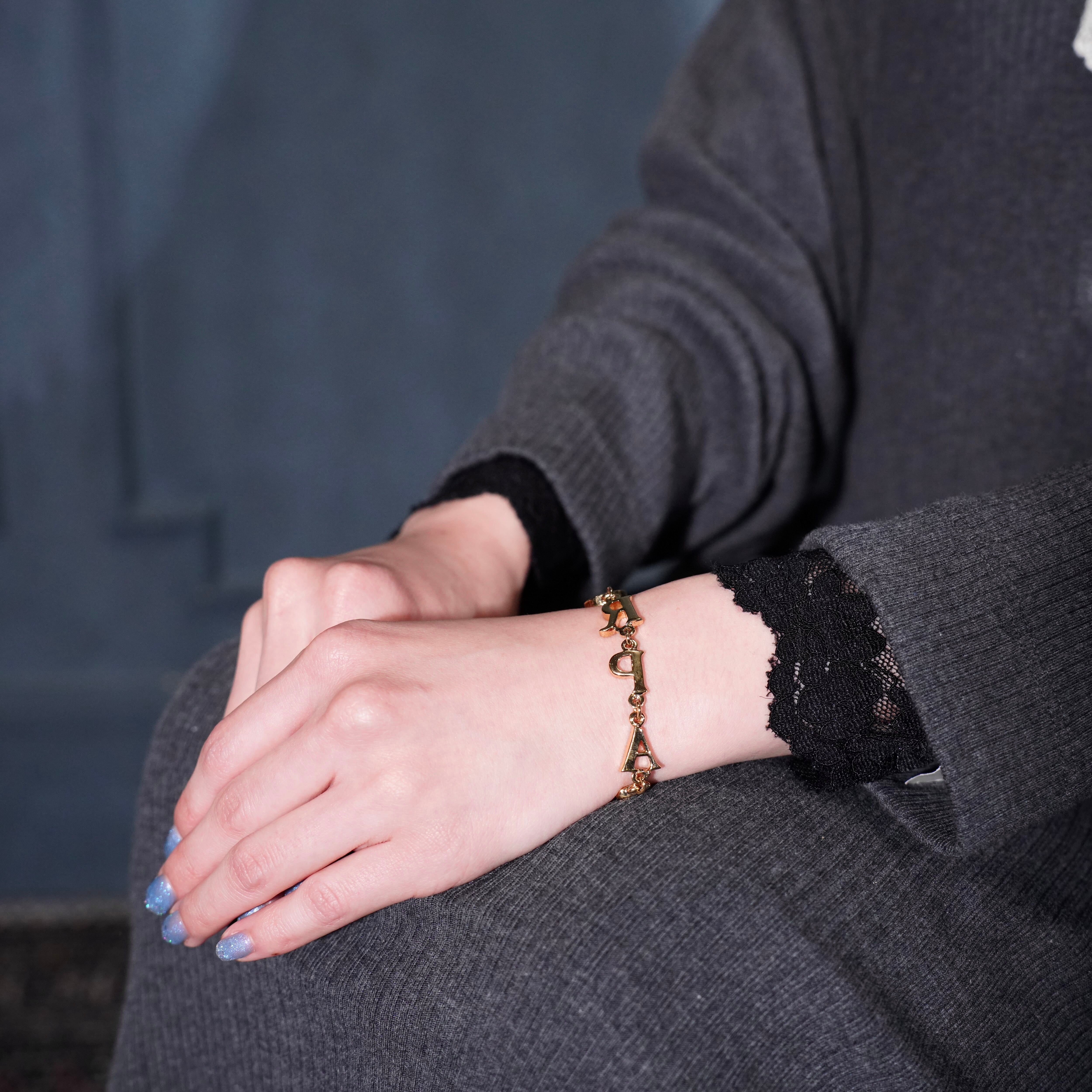 Christian Dior LOGO CHAIN DESIGN GOLD BRACELET/クリスチャン