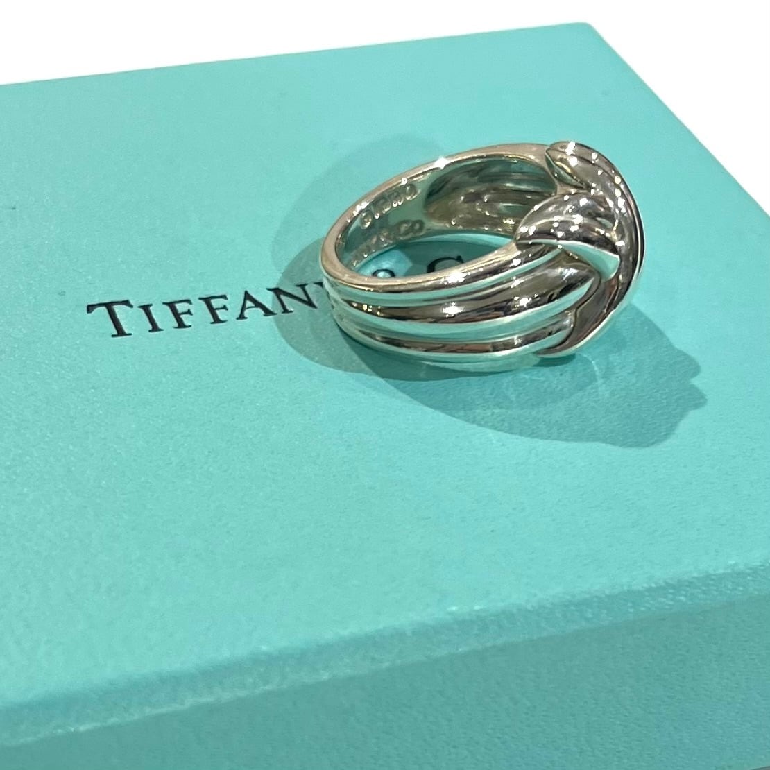 激レア【TIFFANY&CO.】2211 ワイドシグネチャーリング 11.5号