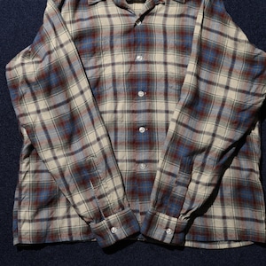 極美品 L 60s 70s 英生地 米企画 Viyella ヴィンテージ ウールコットン 長袖ネルシャツ vintage flannel Shirt