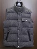 美品◆COMME des GARCONS コムデギャルソン ツィードウール ダウン ベスト XS◆ 上品なツィードダウンがコーディネートをワンランク格上げ