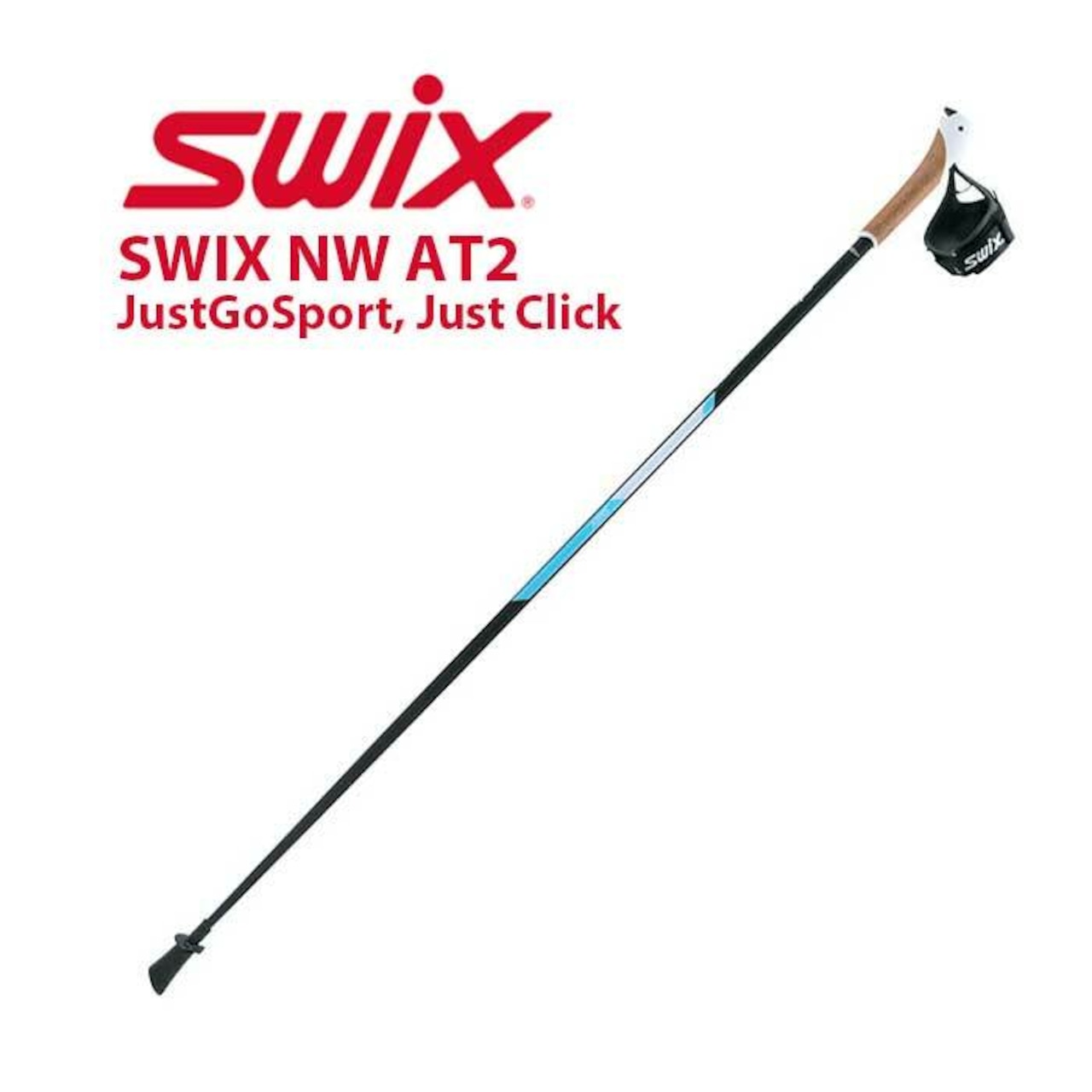 100〜135cm SWIX NW AT2, JustGoSport, Just Click NW520-01 トレイル ランニング ノルディック ウォーキング ポール