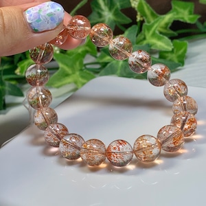 オレンジレピドクロサイトインクォーツ・ブレスレット