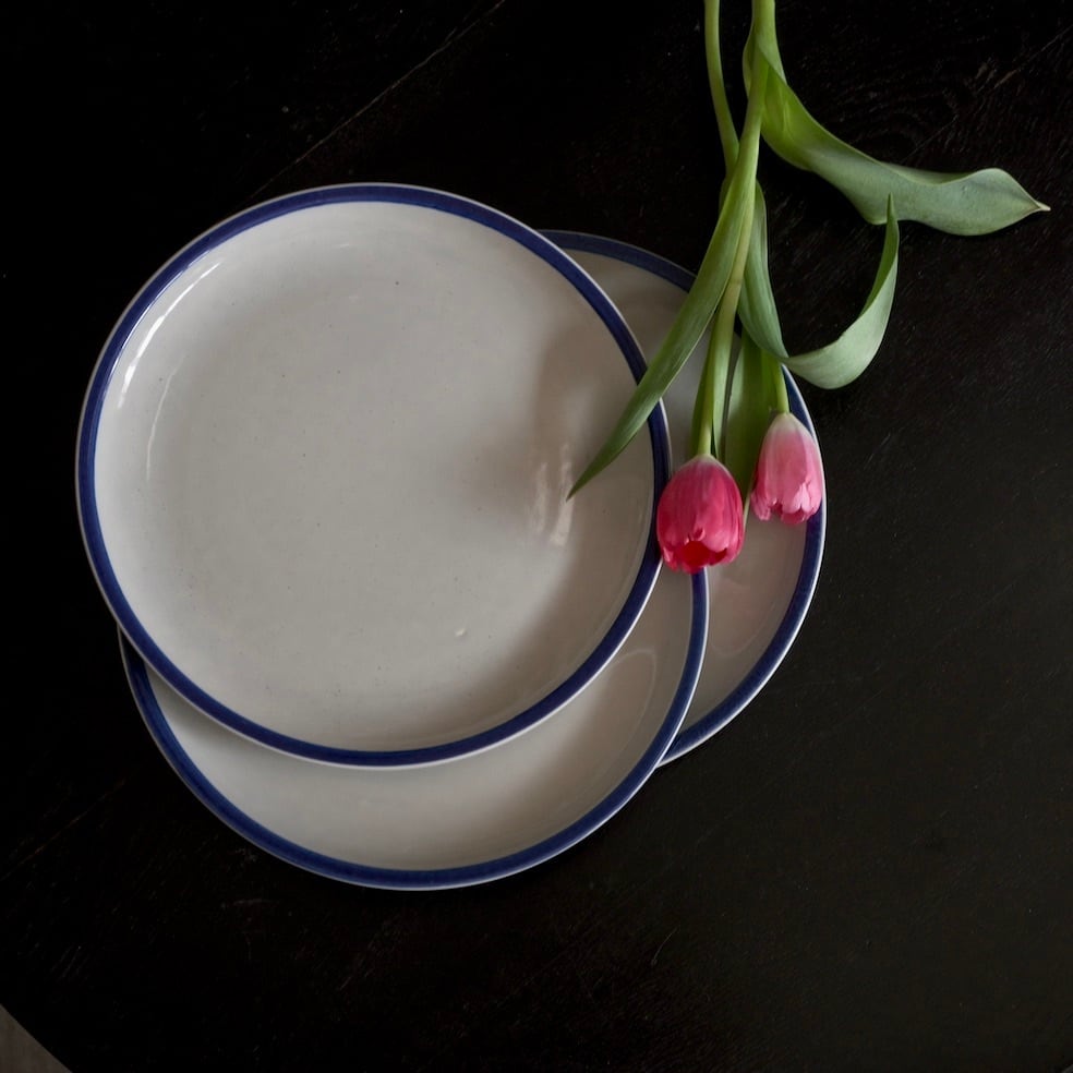 50161】 ブルーラインのプレート（1枚） 昭和 / Big Blue Line Plate