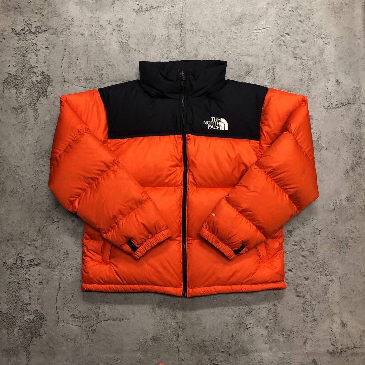 ザノースフェイス 700フィル ヌプシダウンジャケット オレンジ メンズL