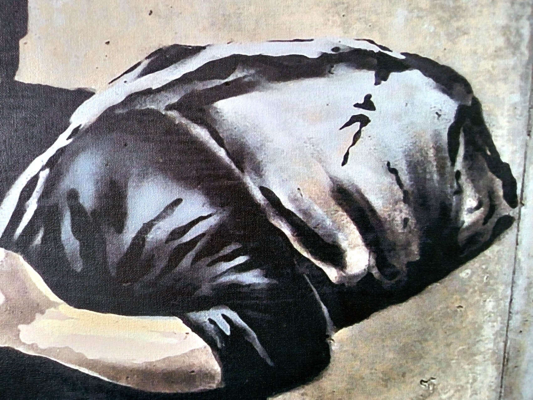 バンクシー「スティーブ ジョブズ/Steve Jobs」展示用フック付き