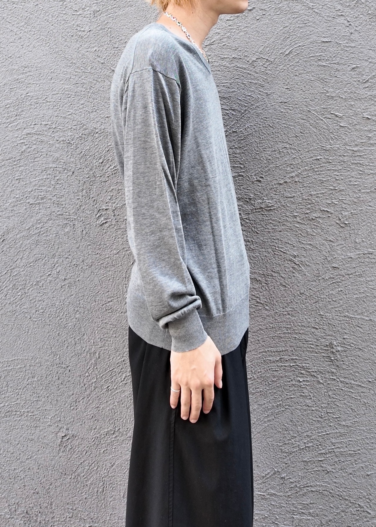 【CABANE de ZUCCA】grey basic knit