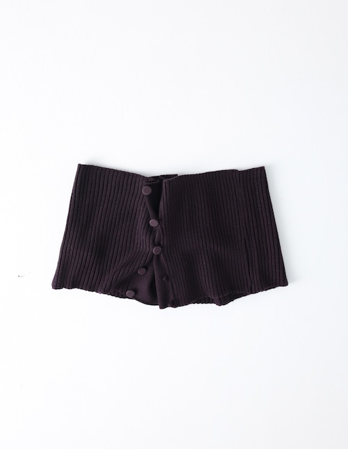 【ulikasanctus】BLACK) BUTTONED KNIT SCARF
