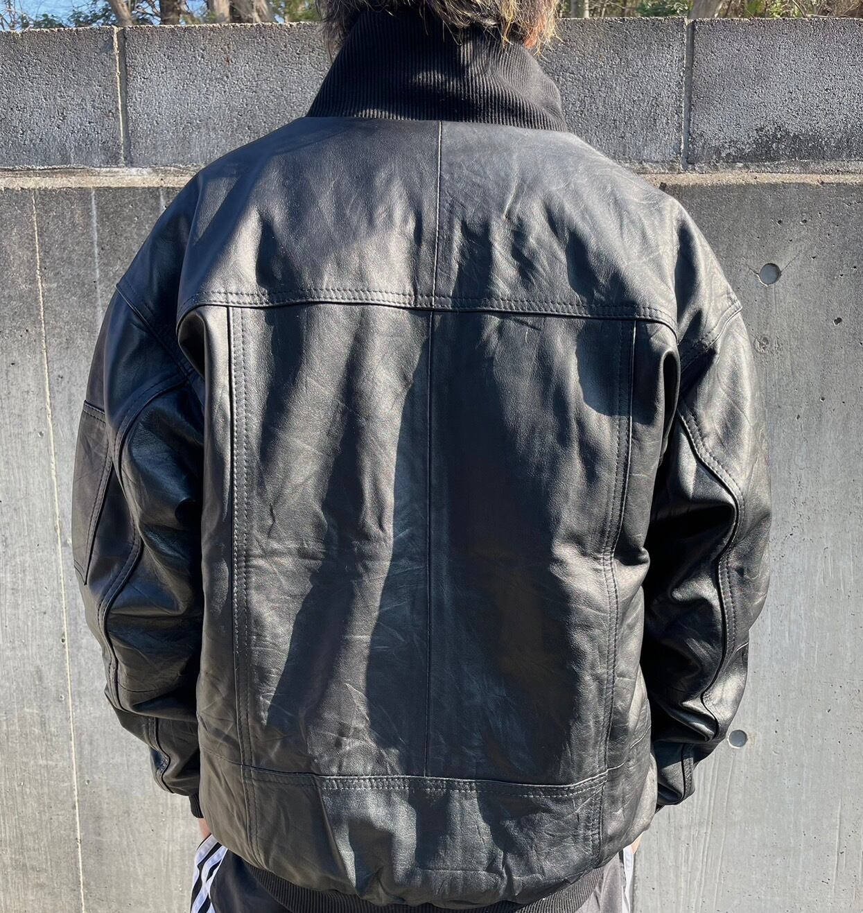 G.F.Military Leather JKT | yoused
