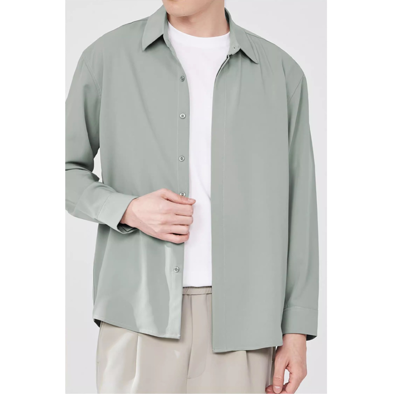 ストレートシルエット ロングスリーブシャツ af0320