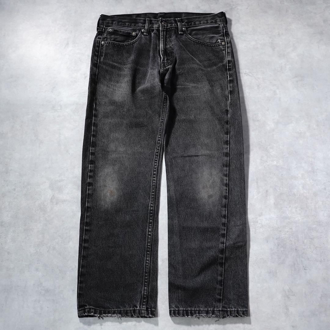 リーバイス505 Levis W32 ブラックデニム 黒 ヒゲ 古着 16953