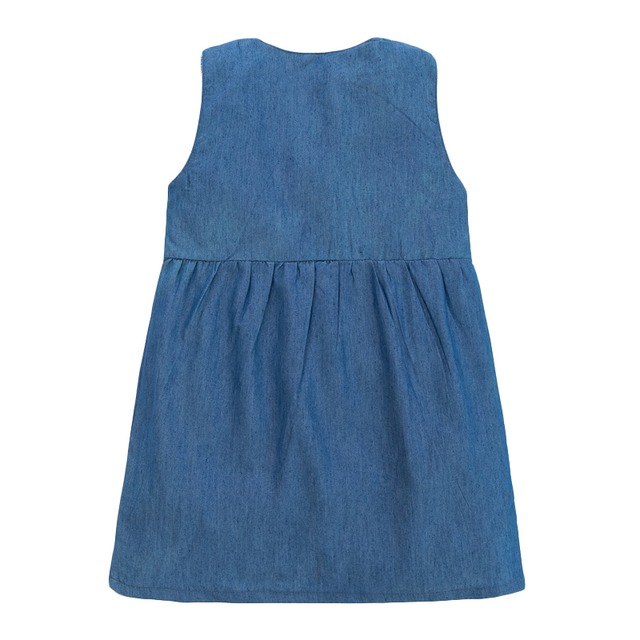 ジャンパースカート 大人気デニムデザイン　女の子　子供ワンピース　お洒落　ユニコーン絵柄　カジュアル シンプル　幼稚園　保育園　小学校　綿肌ざわり通気性抜群な綿100％♪　お出掛けの 日にオススメです