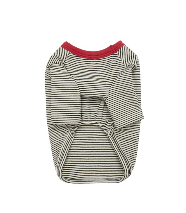 〈即納アイテム〉Dverry / ソフト ストライプ Tシャツ(Red)