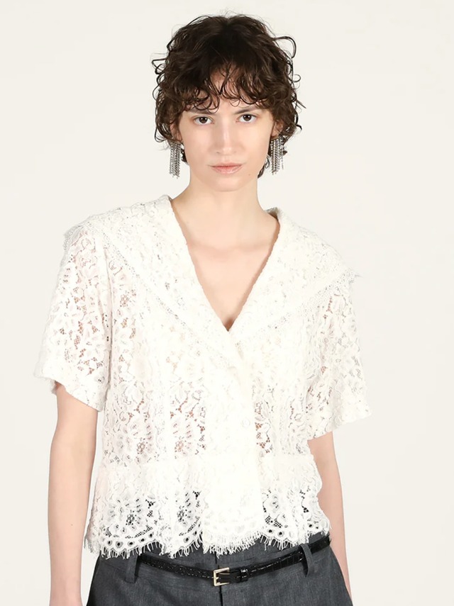 【26SS】PRANK PROJECT プランクプロジェクト / レースセーラーシャツ / Scallop Lace Sailor Shirt