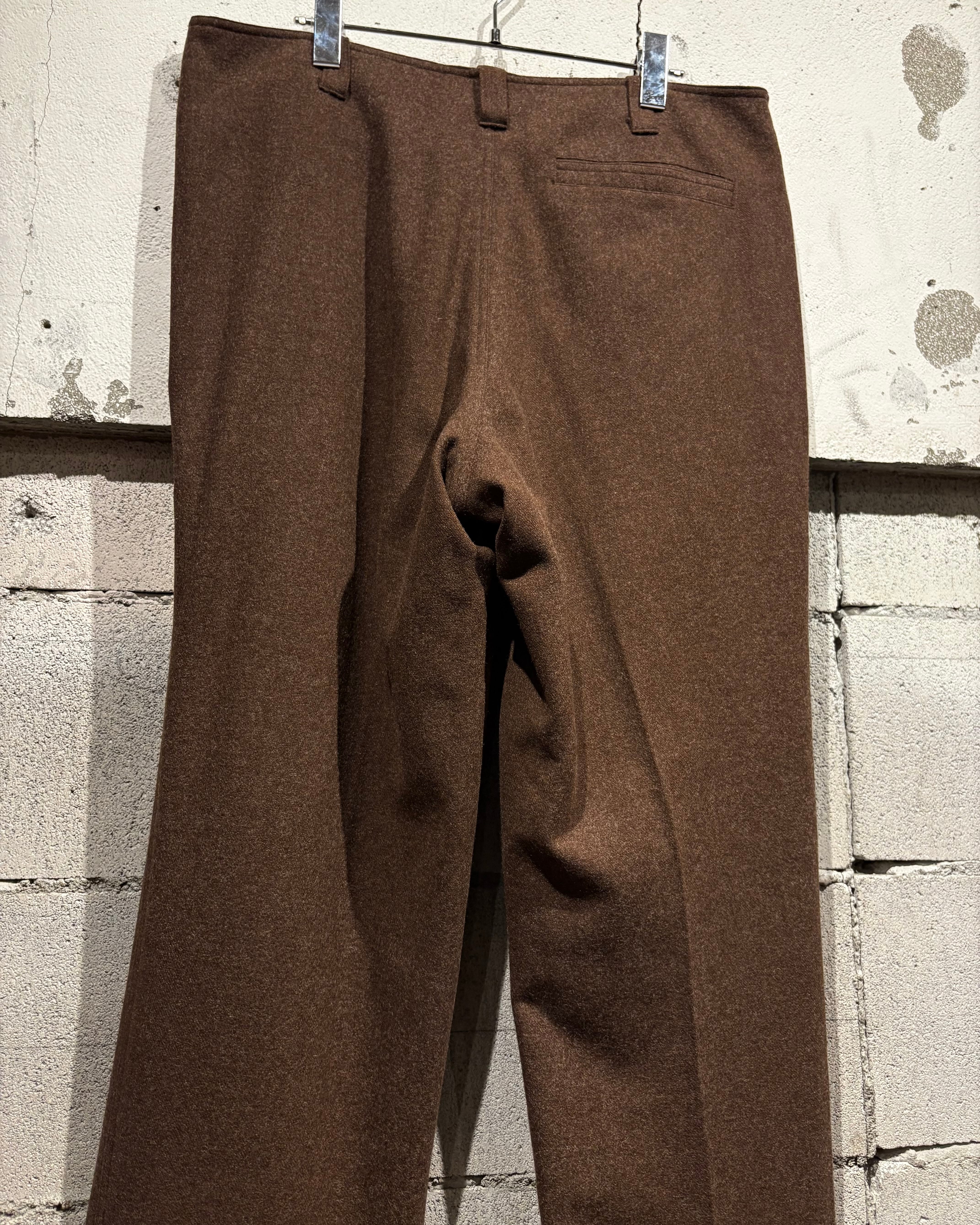 Caka otto】80's Unique Detail Vintage Wool Slacks Pants | Caka