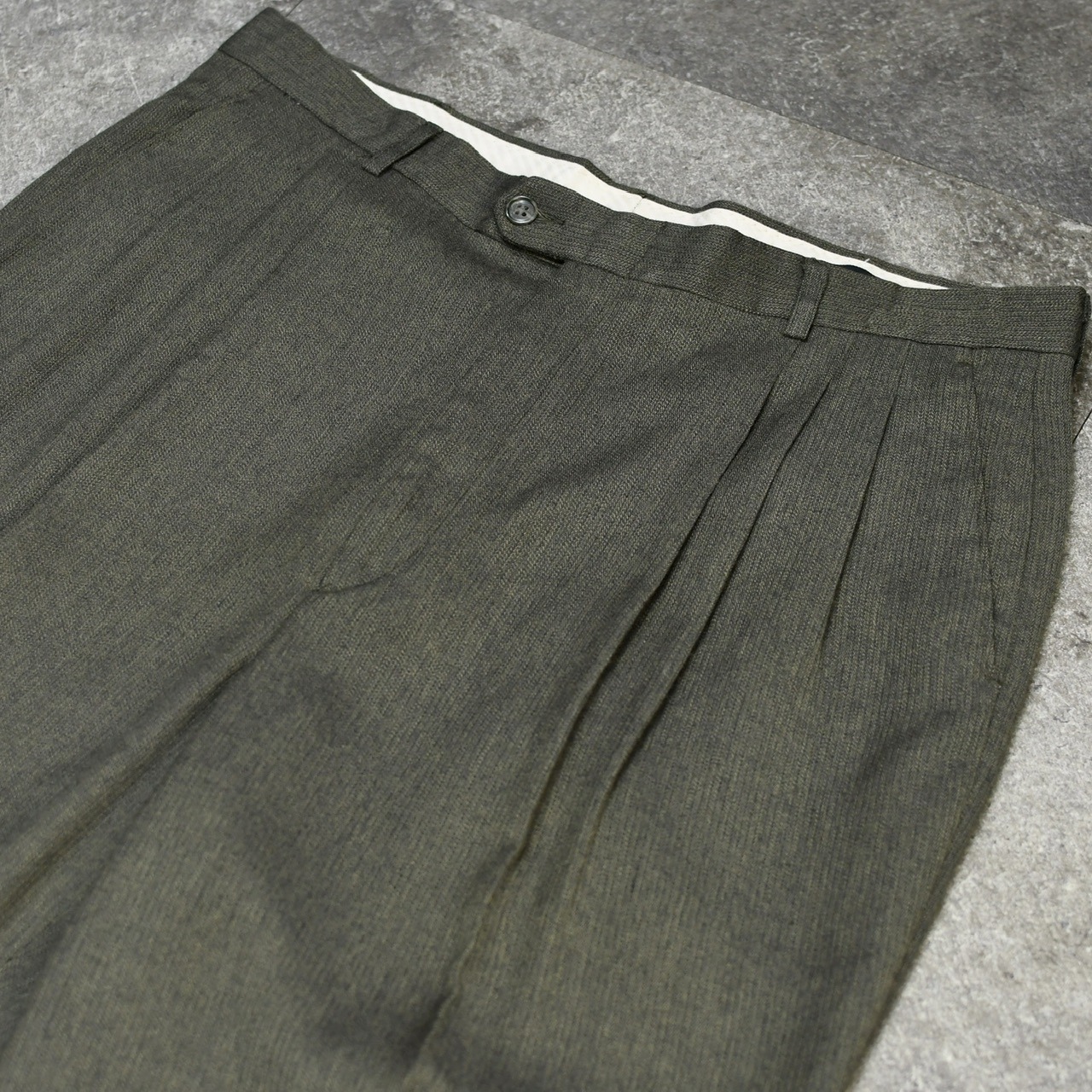 haggar black label 3tuck rayon blend wide slacks