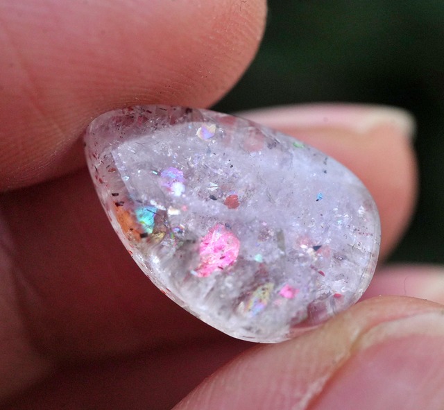 ピンクの煌めき★コンフェッティサンストーン★s1593