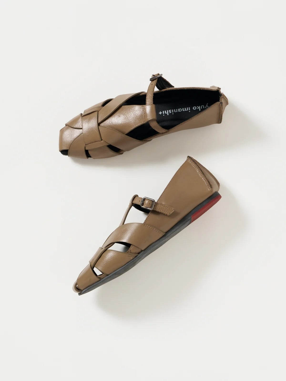 再入荷】yuko imanishi＋ / ソフトレザー クロスストラップサンダル