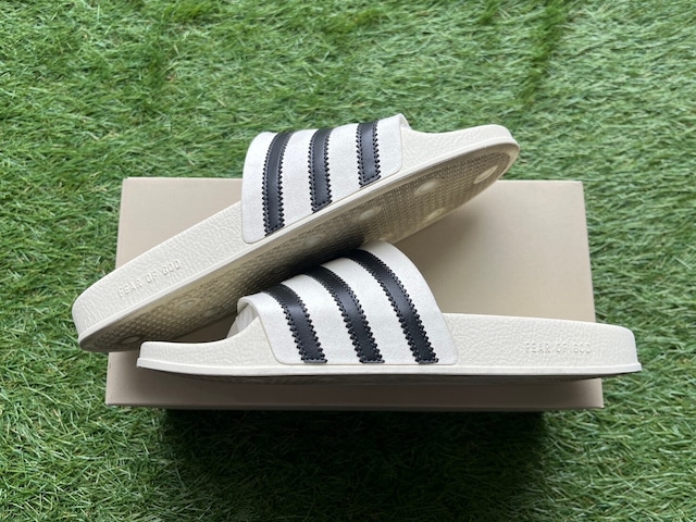 adidas × FEAR OF GOD ATHLETICS ADILETTE CREAM WHITE IH2272 26.5cm 70405