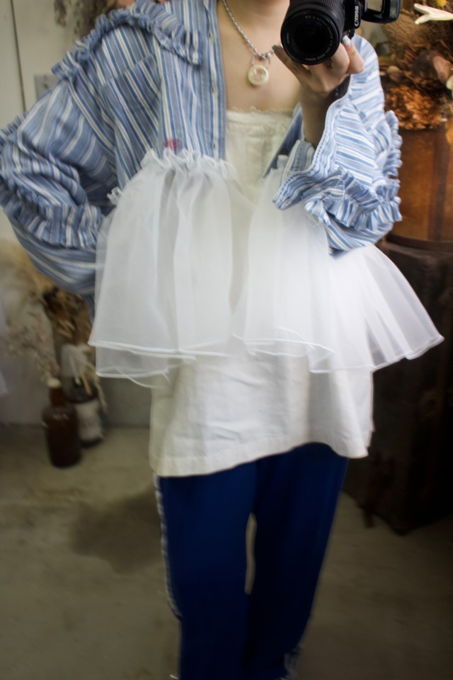frill shirt tops