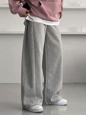 スウェットワイドパンツ｜ドローコードデザイン｜韓国リラックスカジュアル m0102