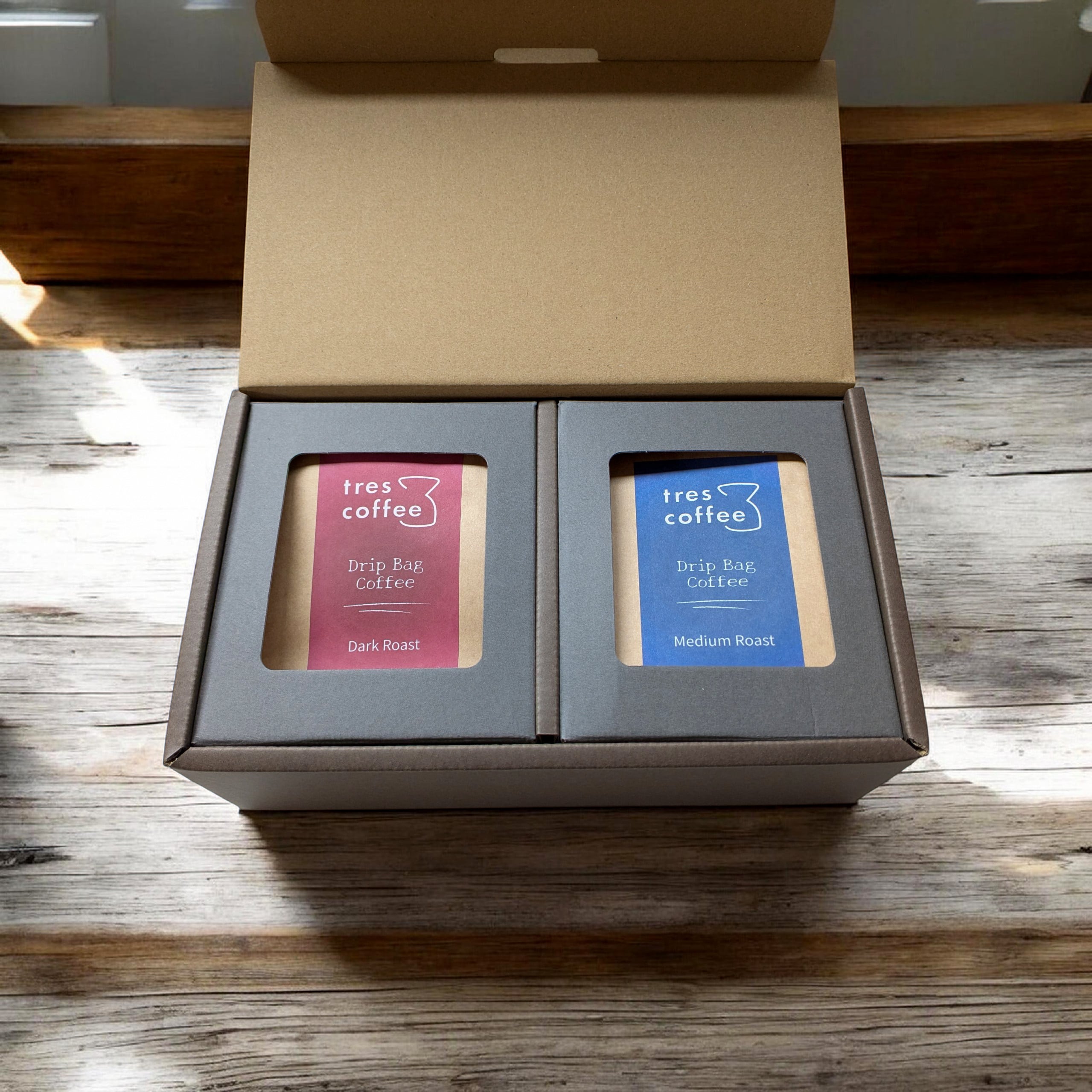 【母の日ギフト】米粉の焼き菓子とドリップバッグのギフトセット|中煎り 深煎り 合計5個詰め合わせ|tres coffee