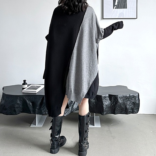 Modified asymmetry knit C0078