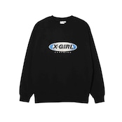 【X-girl】BICOLOR OVAL PATCH SWEAT TOP【エックスガール】