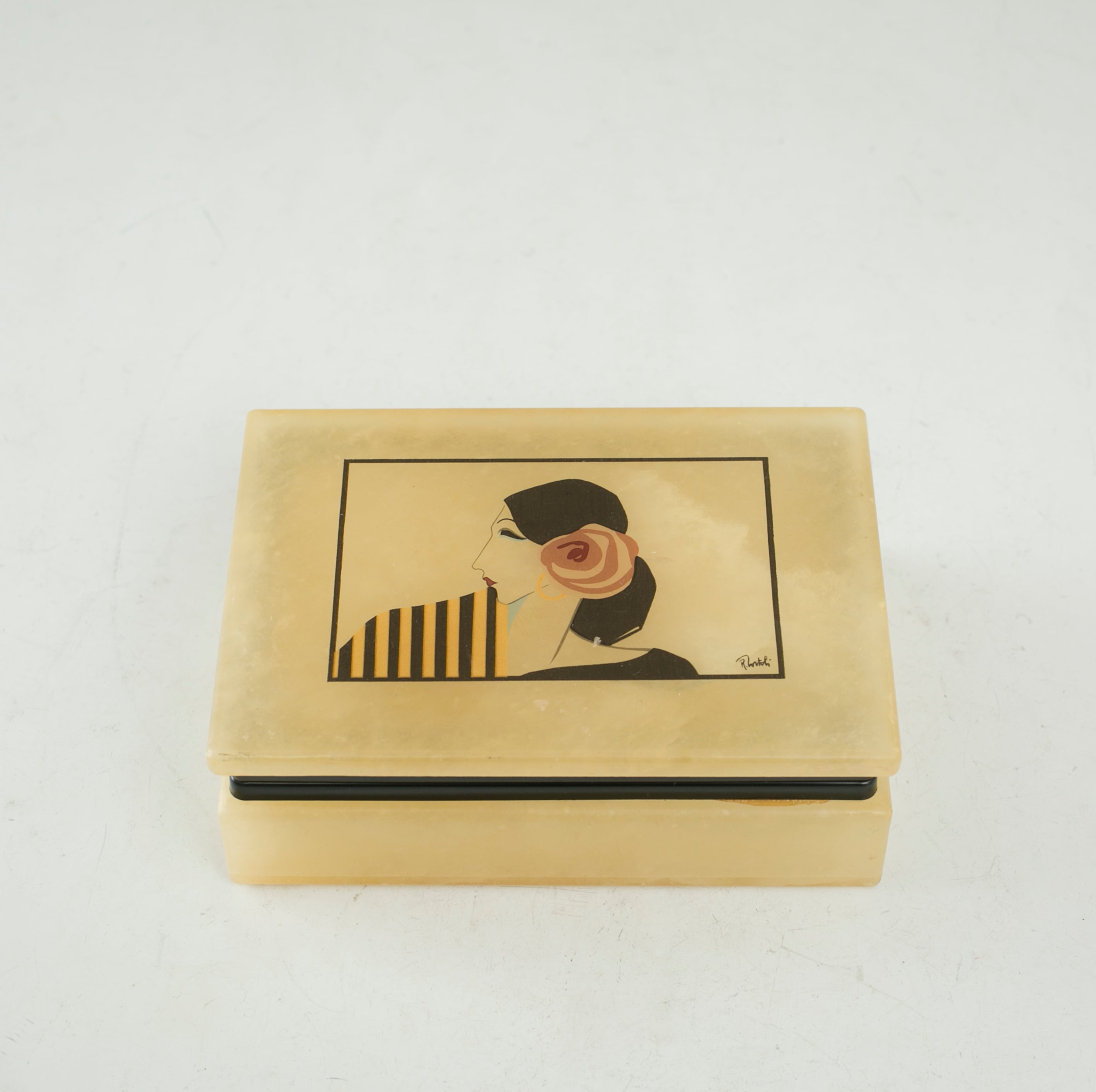 イタリア製 アラバスタ Genuine Alabaster Made in Italy 小箱