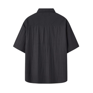 ドライシルク風ニュアンスカラー半袖シャツ　0738