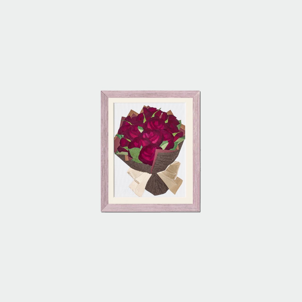 ウッドS コーラルピンク×ゴールド『受注商品・押し花』【送料無料】