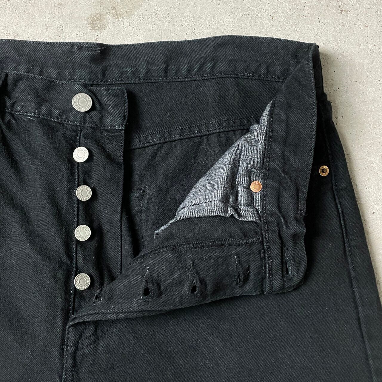 Levi's リーバイス 501 ストレート ブラックデニムパンツ メンズW33