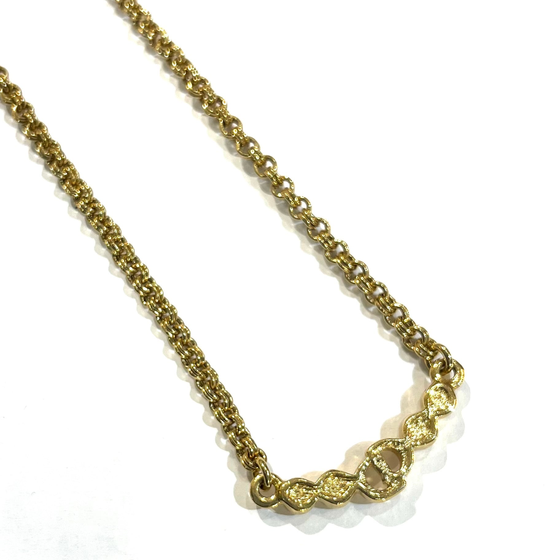 Christian Dior】2239 DIOR ディオールロゴ CDロゴ ネックレス