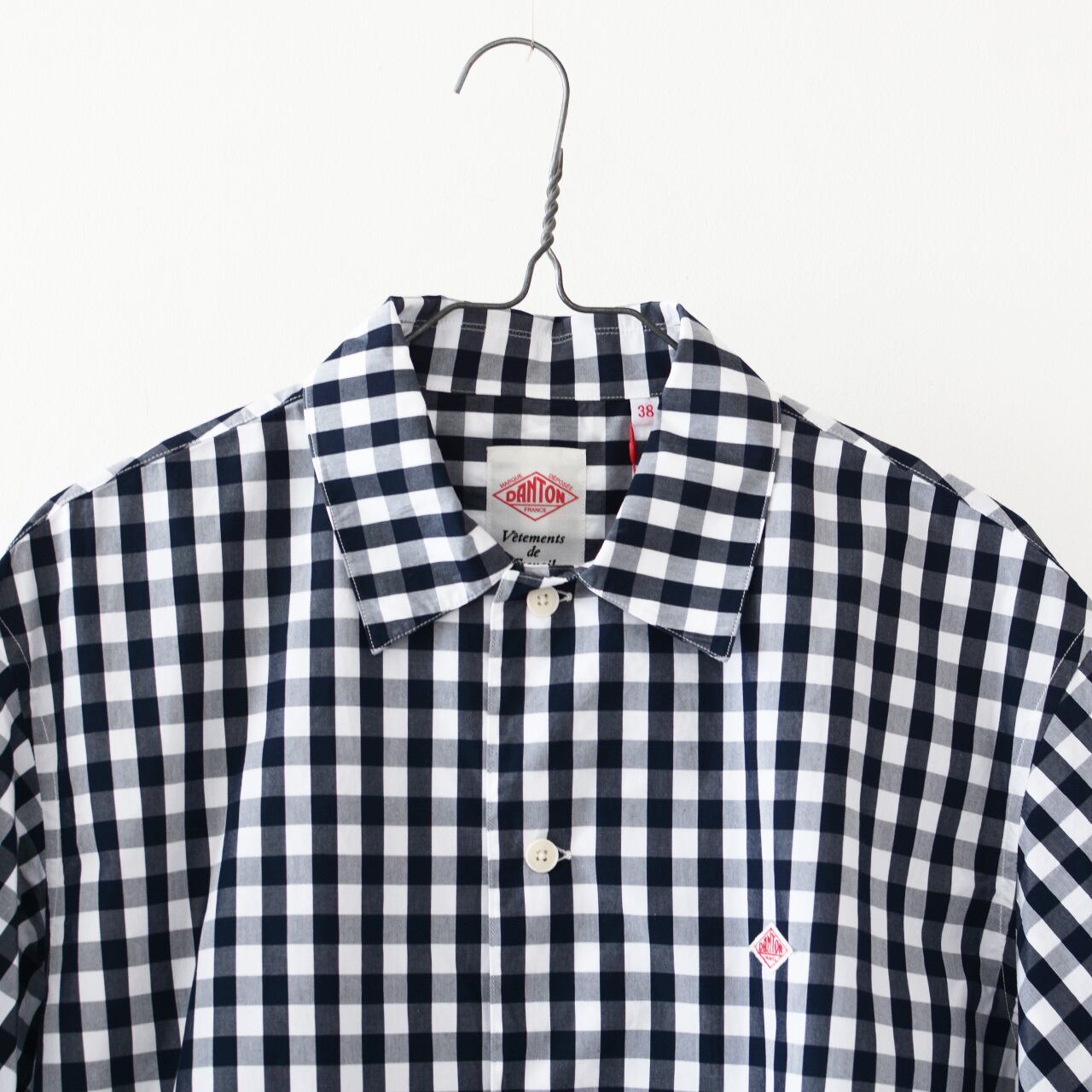 DANTON [ダントン] W HALF SLEEVE SHIRT GINGHM [DT-B0223CPP] ハーフ 