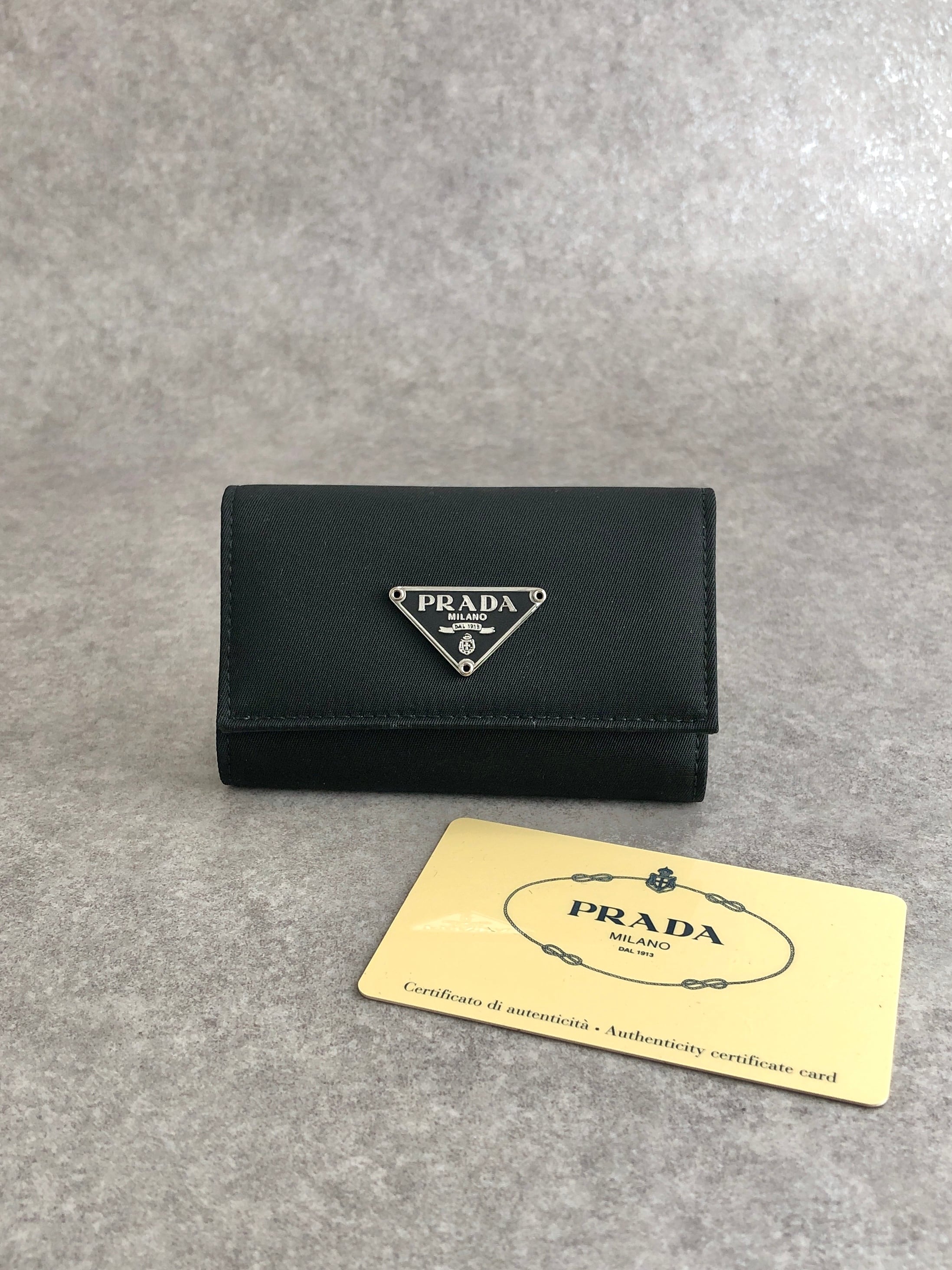 PRADA プラダ キーケース ブラック トライアングルロゴ ナイロン 6連